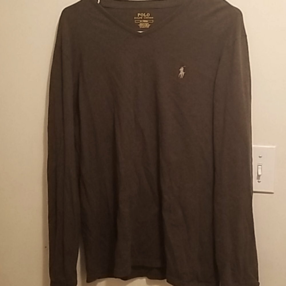 Mens Polo long sleeve/Size Med/Hunter Green